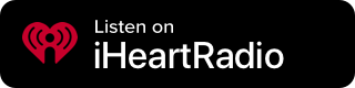 Graphic promoting listening on iHeartRadio with a heart-shaped logo and text.